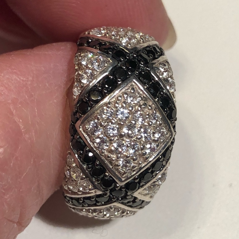 Cz Pave Statement Silver Ring - image 4